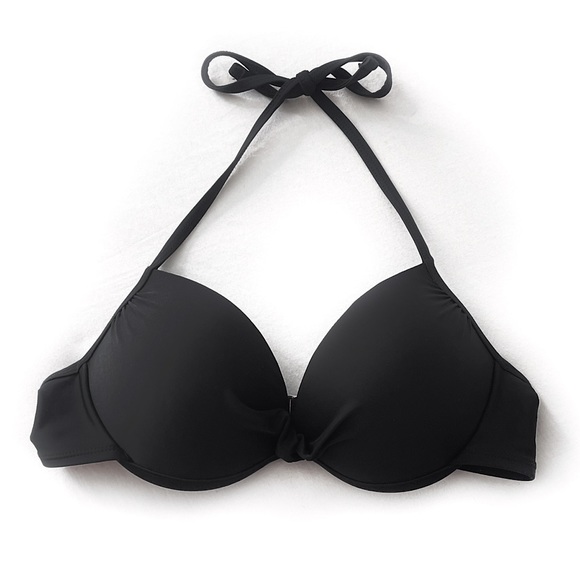 Xhilaration Other - Black Push Up Halter Bikini Top